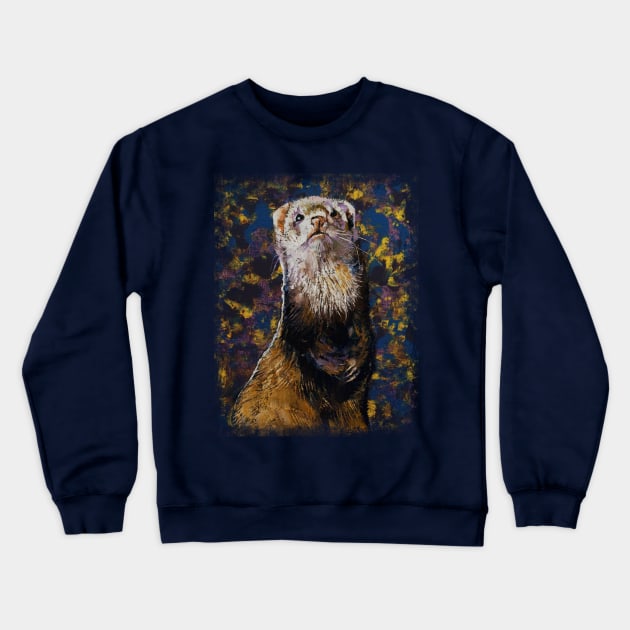 Regal Ferret Crewneck Sweatshirt by creese